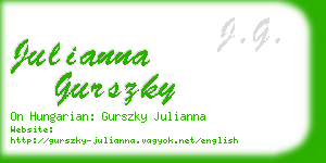 julianna gurszky business card